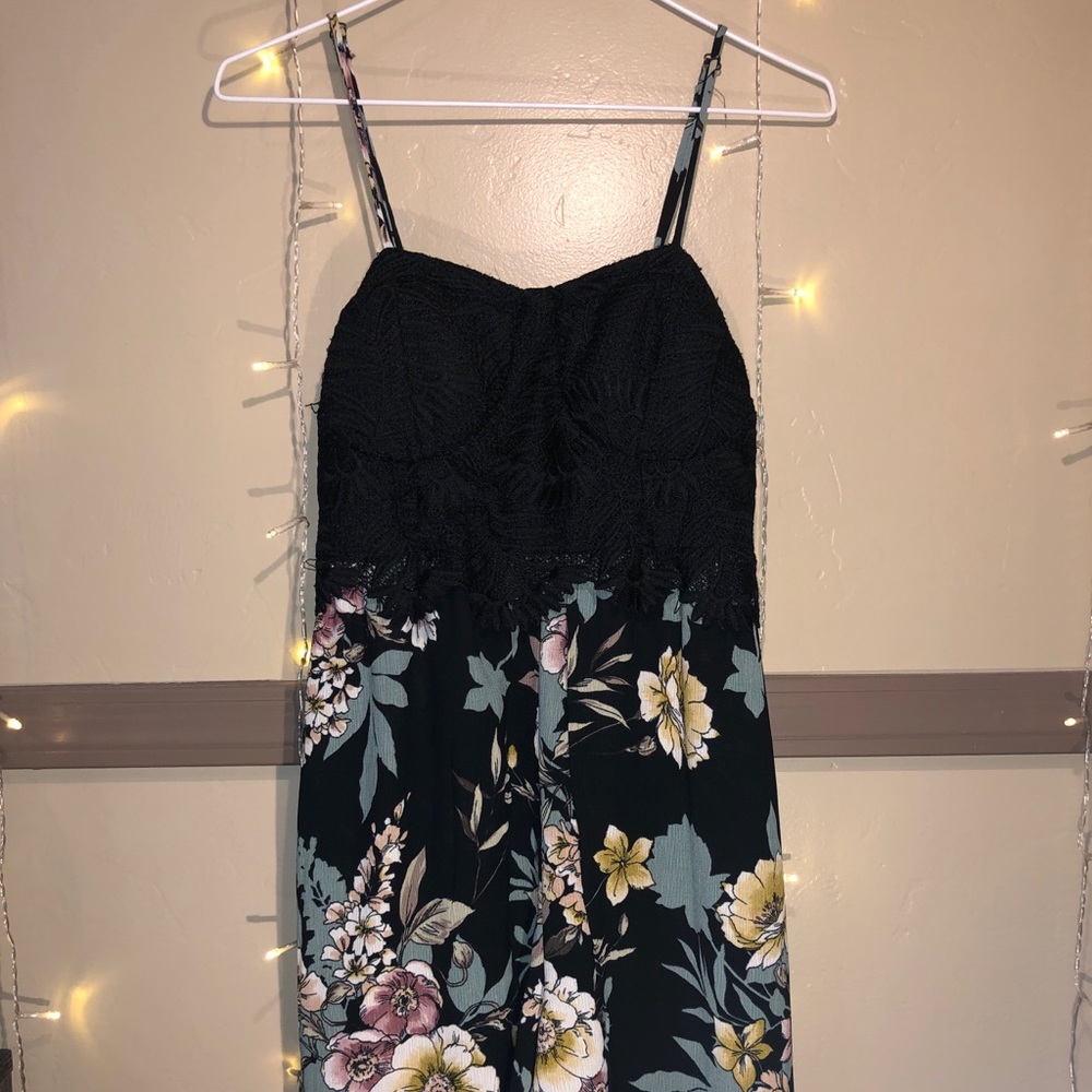 black lace top shorts dress romper